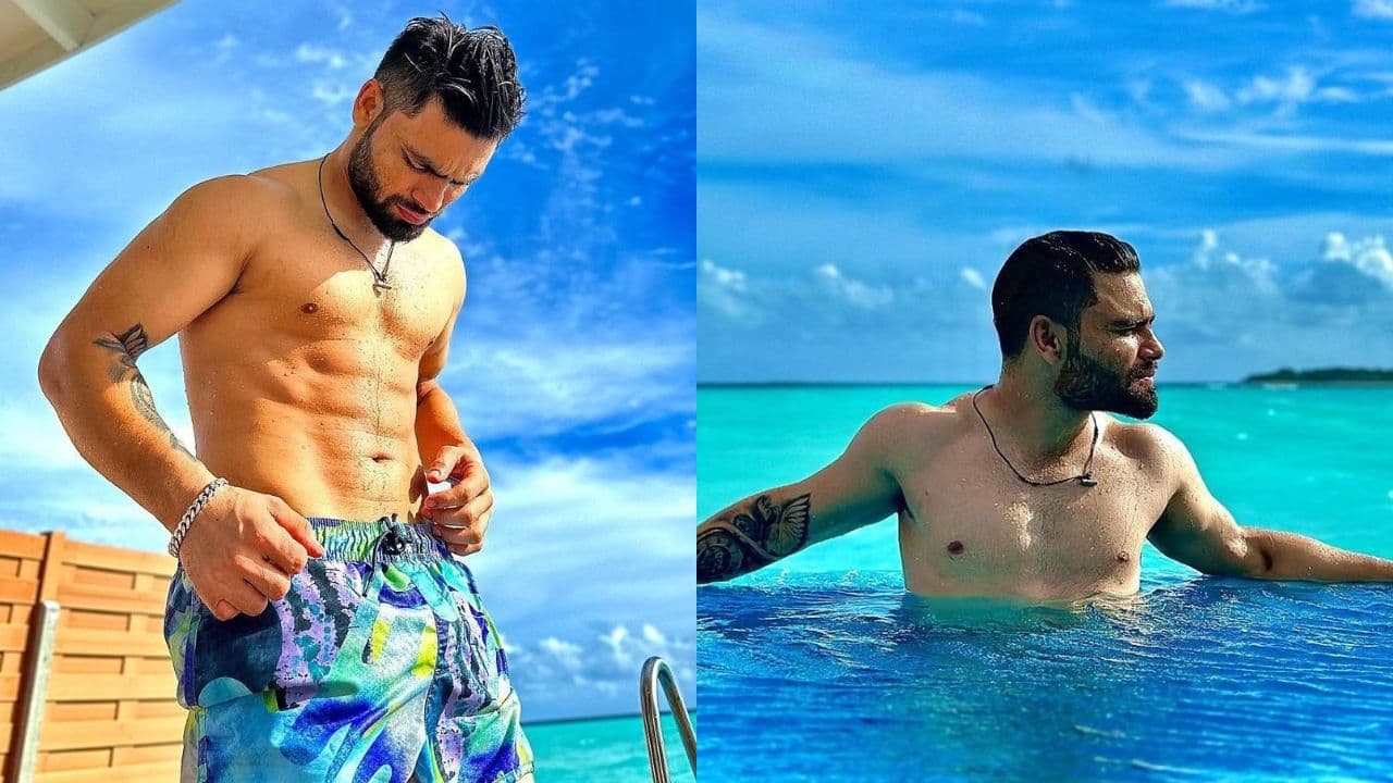 Rinku Singh In Maldives Flexing Six Pack Abs Photo Goes Viral